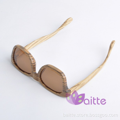 wood framed fashion sunglasses zebra wood sunglasses